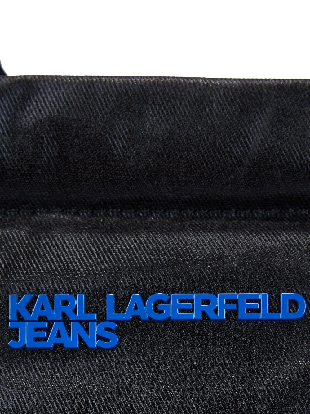 Karl Lagerfeld Jeans logo-embroidered denim tote bag WOMEN