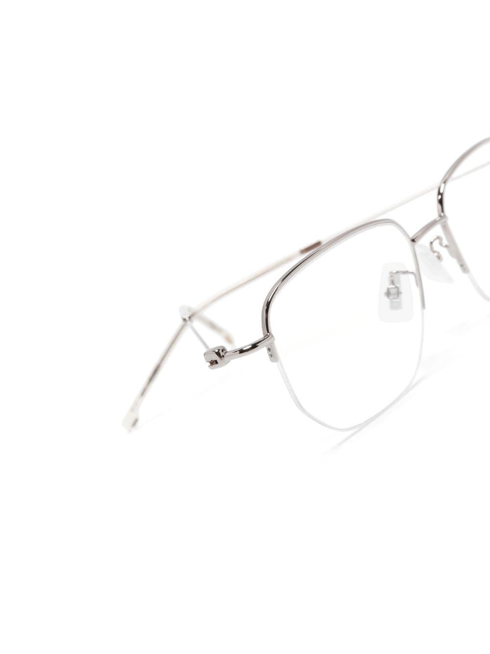 Shop Hugo Boss Square-frame Glasses In Silver