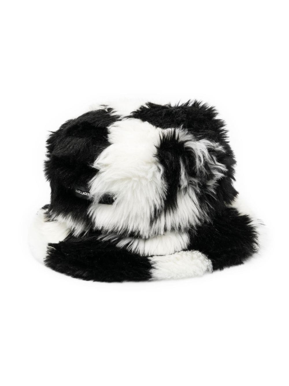 Karl Lagerfeld K/check Faux-fur Bucket Hat In Black