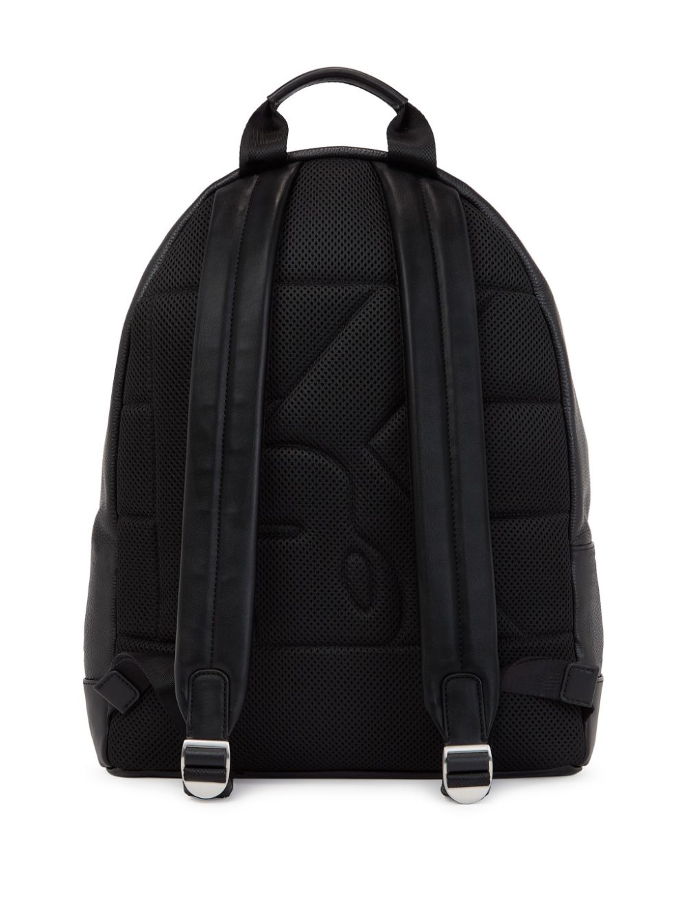 Shop Karl Lagerfeld Motif-debossed Leather Backpack In Black