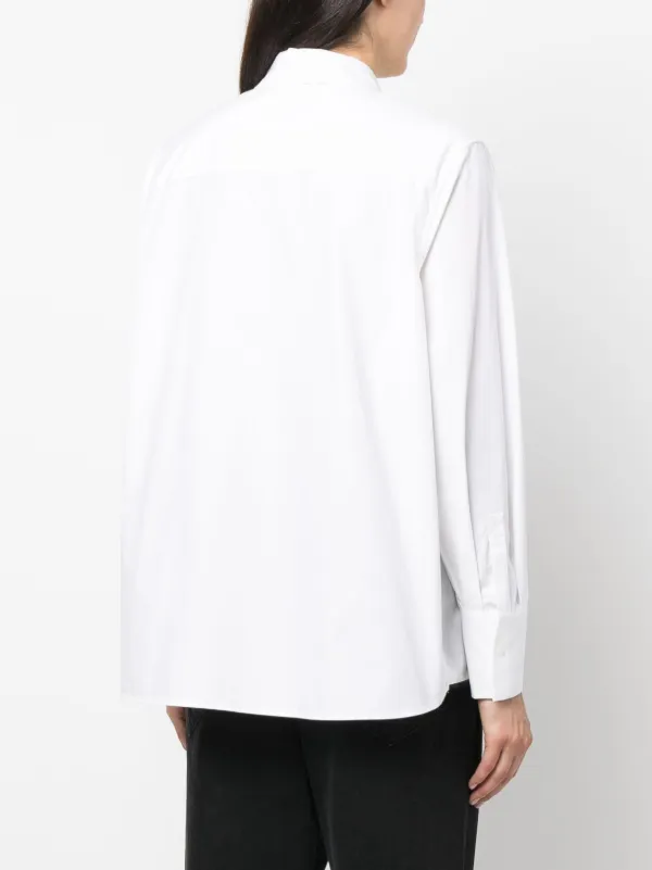 Karl Lagerfeld signature-embroidery Organic Cotton Shirt - Farfetch 
