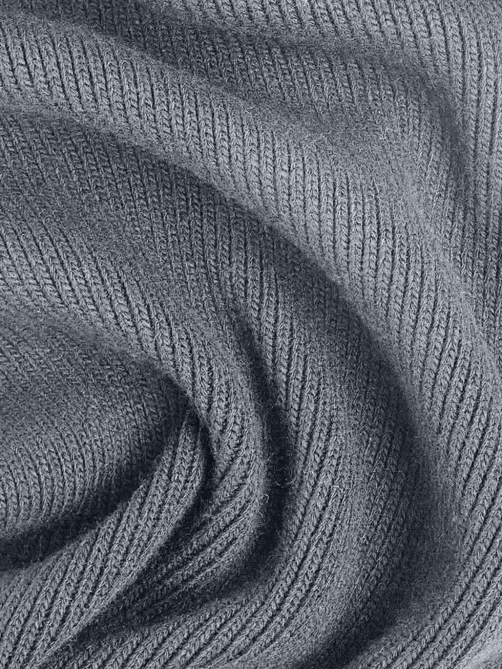 Shop Karl Lagerfeld K/essential Ribbed-knit Scarf In Grey