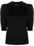 Karl Lagerfeld half-sleeved lurex top - Black