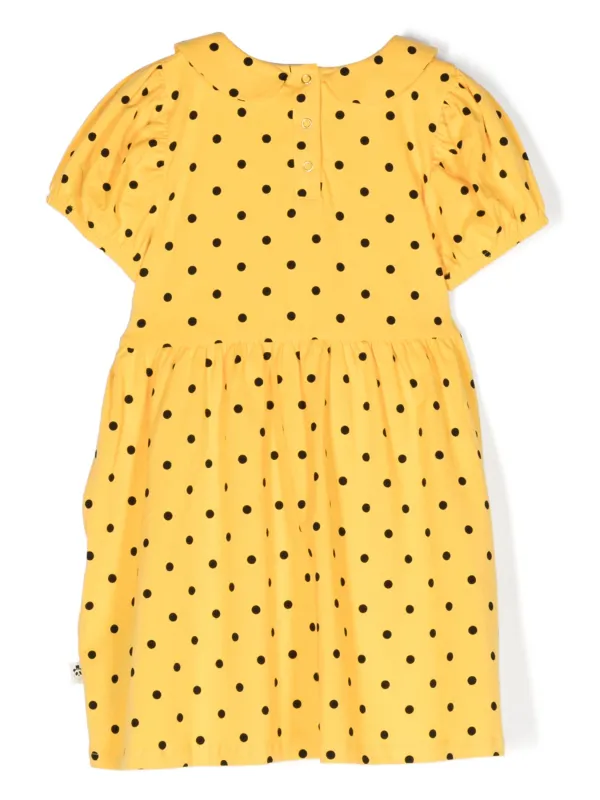 Girls yellow polka dot hotsell dress
