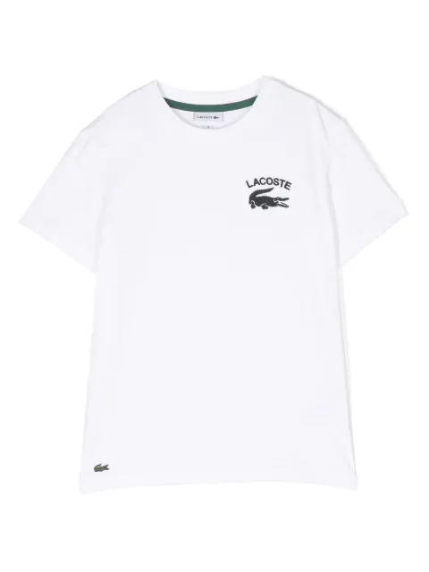 Lacoste Kids - logo-embroidered cotton T-shirt