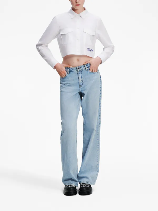 Karl Lagerfeld Jeans ミッドライズ ワイドジーンズ - Farfetch