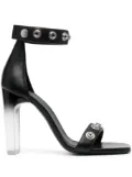 Rick Owens 100mm eyelet-detail sandals - Black