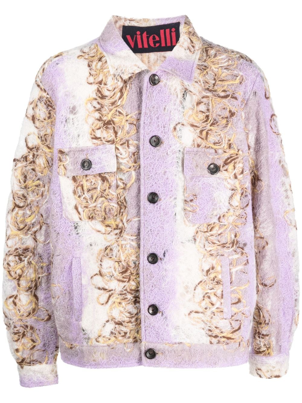 Shop Vitelli Graphic-print Bomber Jacket In Neutrals