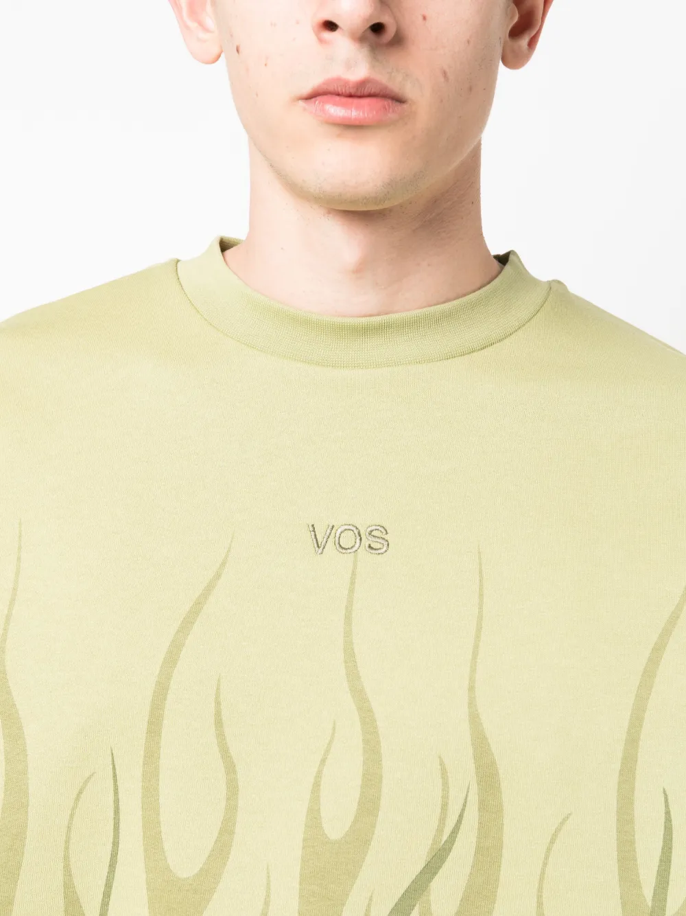 Vision Of Super Flame-printed Sweatshirt In Green