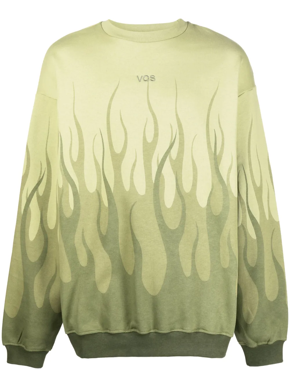 Vision Of Super flame-printed sweatshirt | Green | Image 1