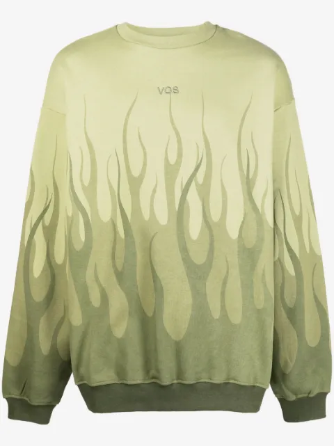 Vision Of Super sudadera con llamas estampadas