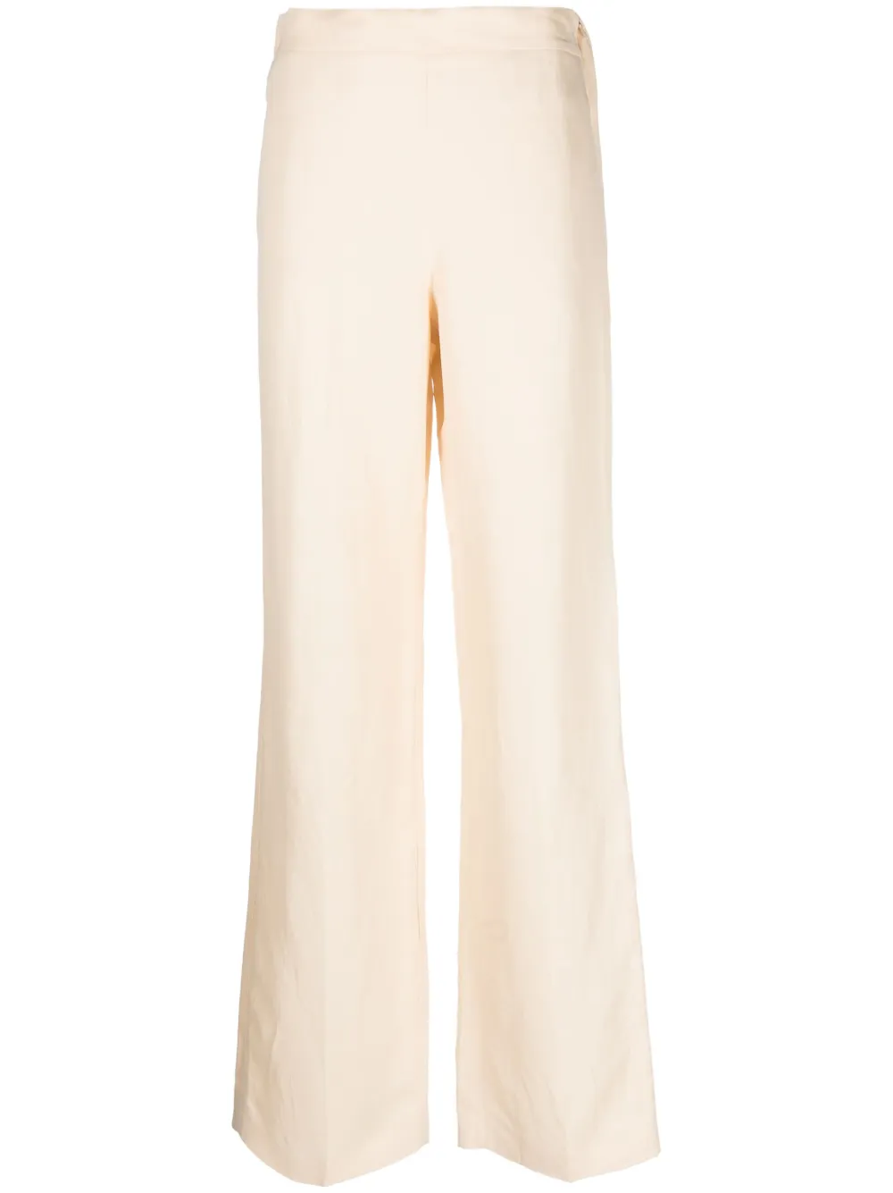 Twinset Mid-rise Wide-leg Trousers In Neutrals