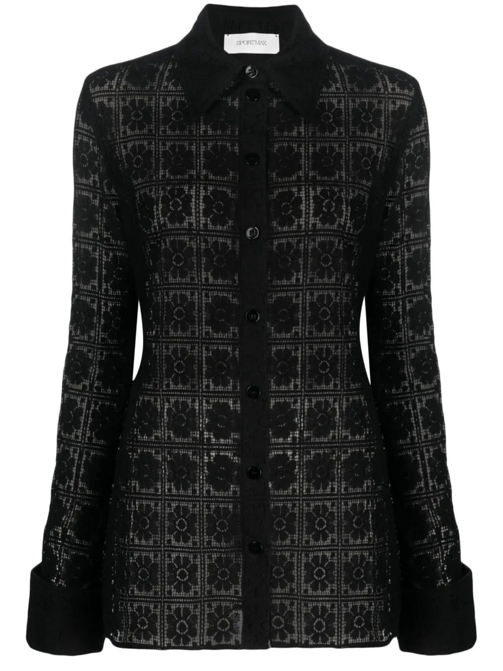Sportmax Sava Cotton Shirt In Black