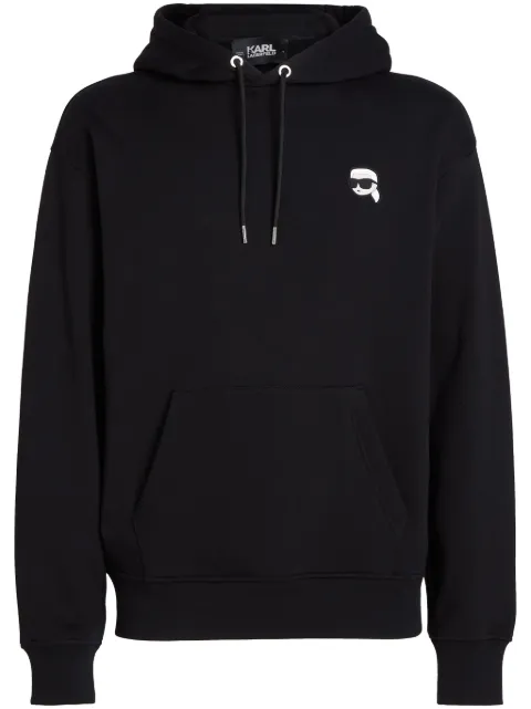 Karl Lagerfeld Ikonik logo-appliqué hoodie