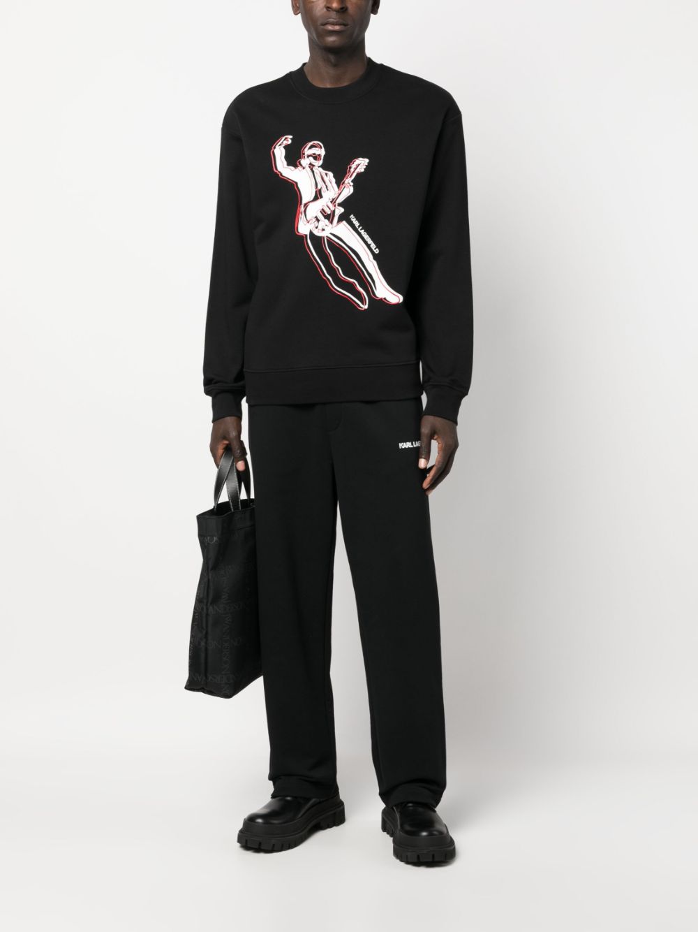 Karl Lagerfeld Sweater met print - Zwart