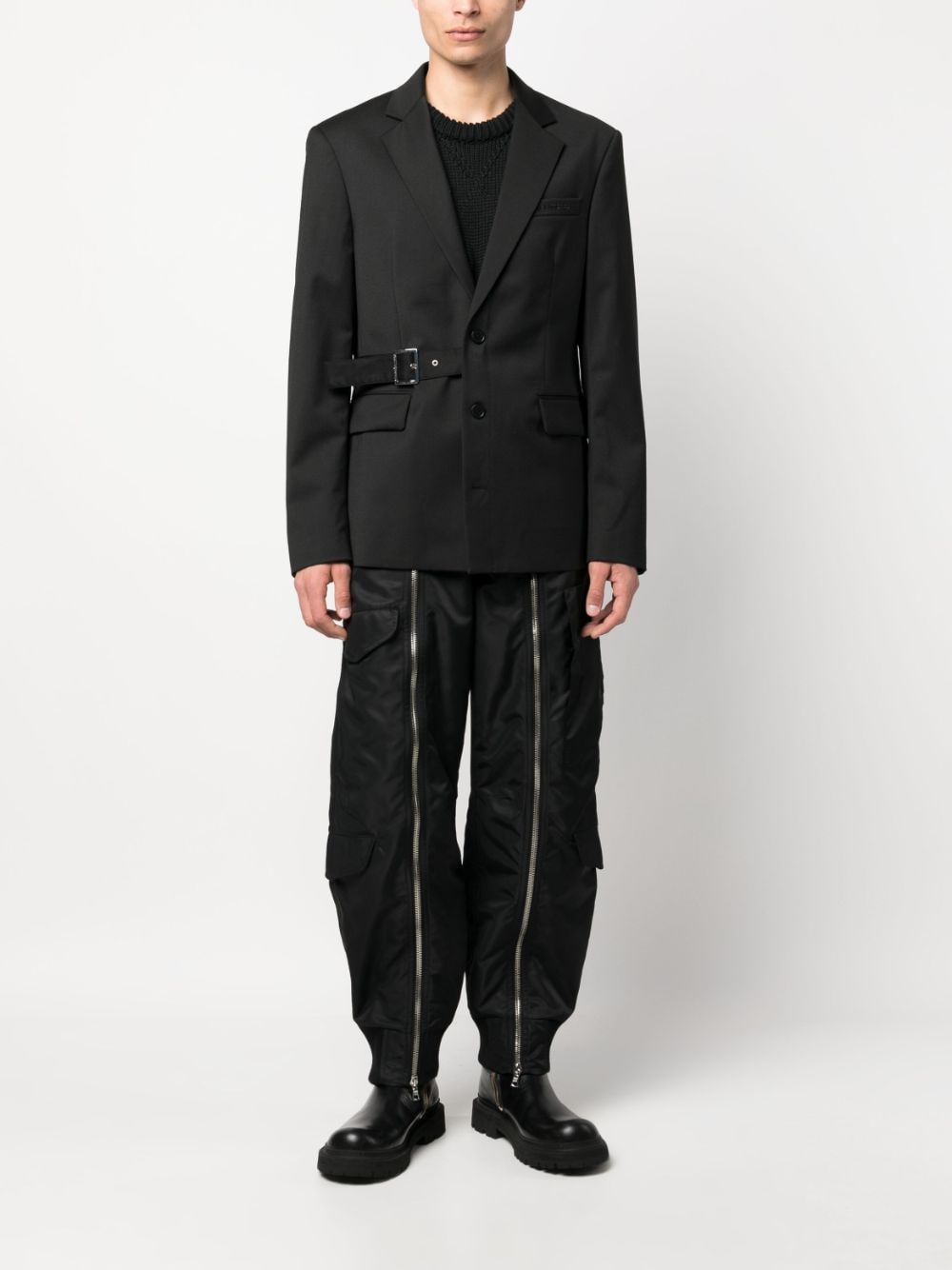 Karl Lagerfeld Blazer met enkele rij knopen - Zwart