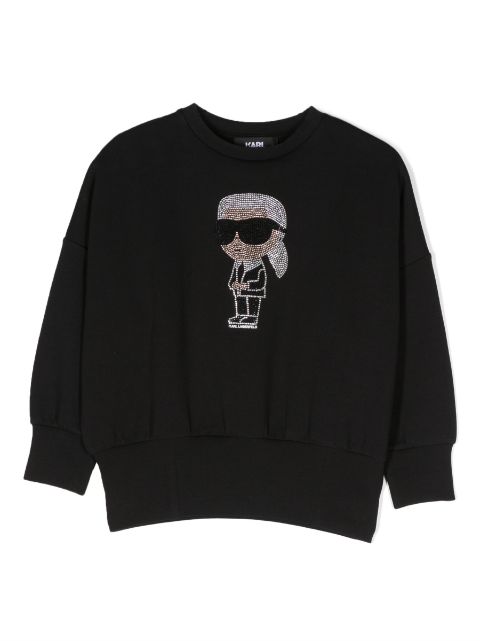 Karl Lagerfeld Kids Ikonik-embellished crew-neck sweatshirt