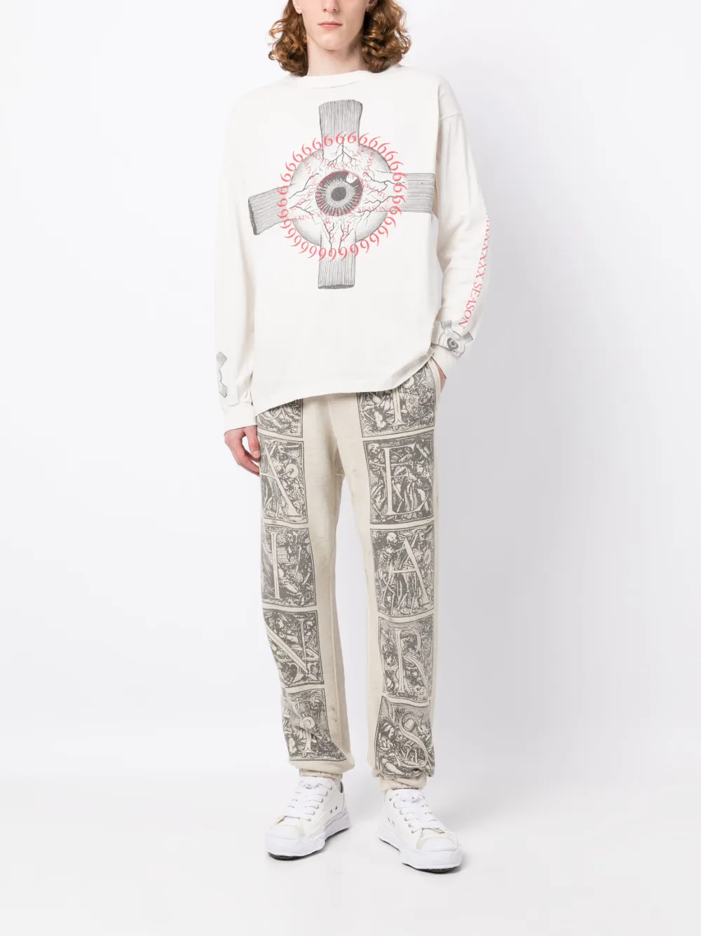 SAINT MXXXXXX graphic-print long-sleeve T-shirt - Farfetch