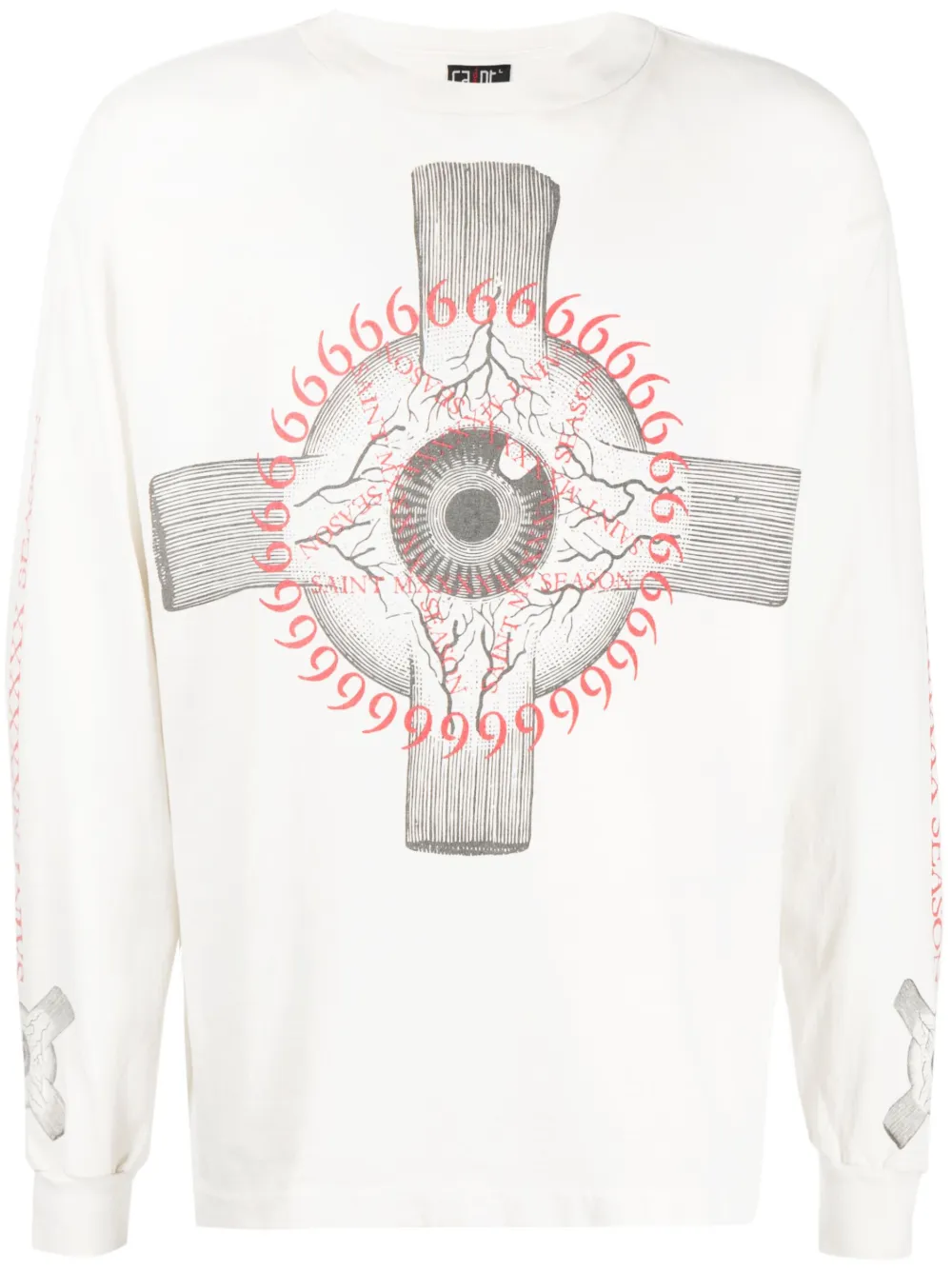 SAINT MXXXXXX graphic-print long-sleeve T-shirt - Farfetch