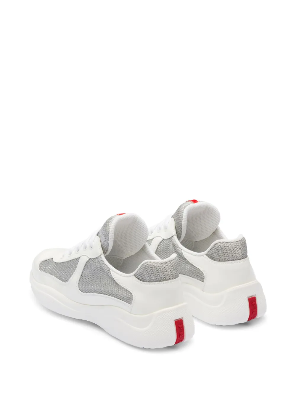 Prada Mesh Stitching Leisure Sports Shoes In White