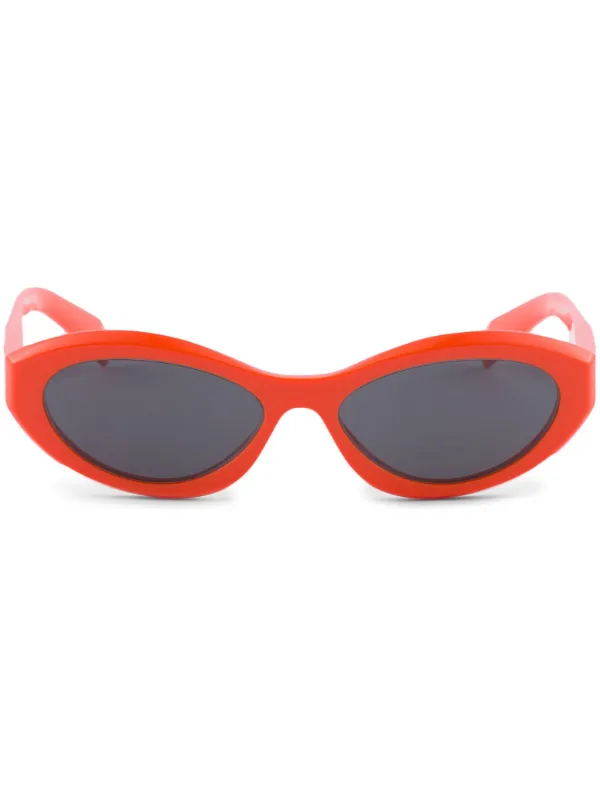PRADA シンボル オーバルサングラス オレンジ 大人気 Prada Eyewear プラダ シンボル オーバルサングラス | オレンジ