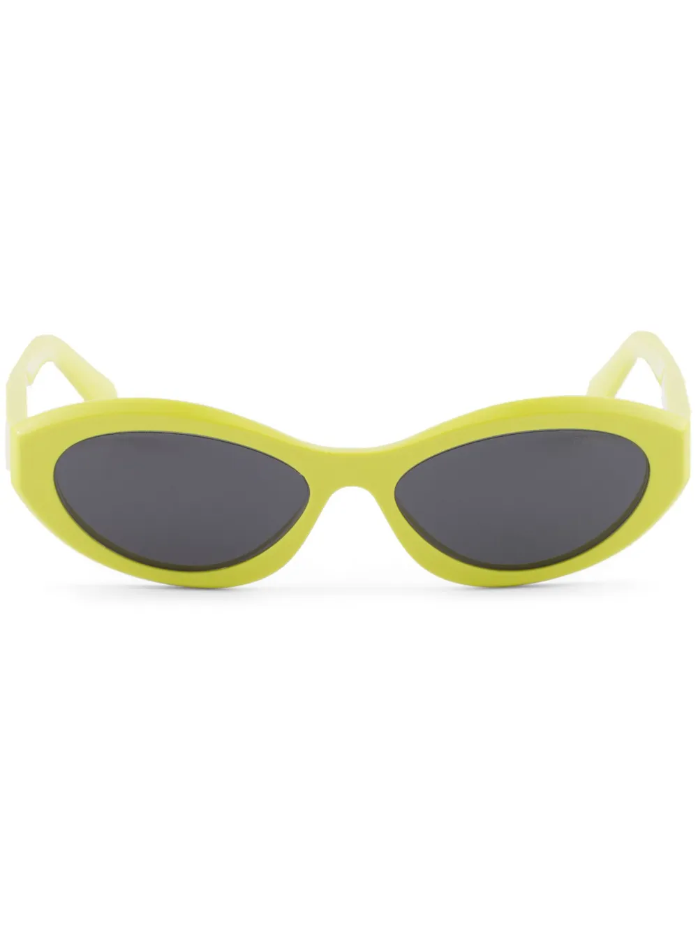 Prada Eyewear Symbole oval frame Sunglasses Yellow FARFETCH UK
