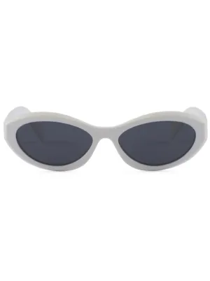 PRADA オーバルサングラス Prada プラダ シンボル オーバルサングラス | ブラック | FARFETCH JP