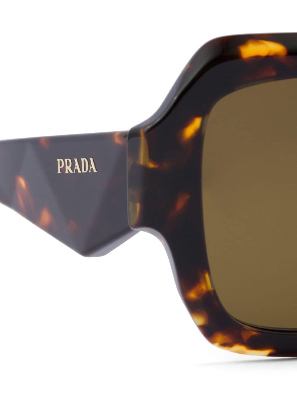 Shop Prada Symbole Tortoiseshell-effect Sunglasses In Brown