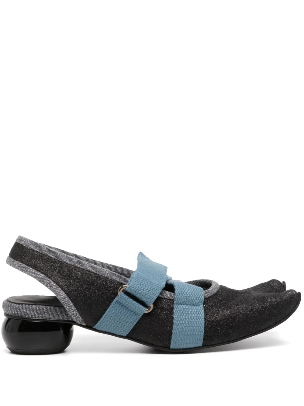 Paula Canovas Del Vas Black Diablo Touch Strap Pumps In Black