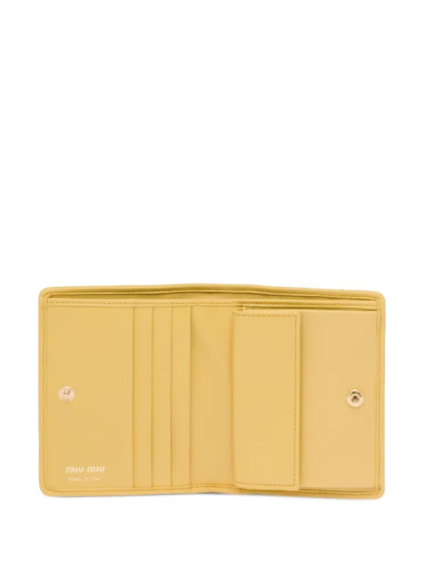 Miu Miu Matelassé bi-fold Leather Wallet - Farfetch