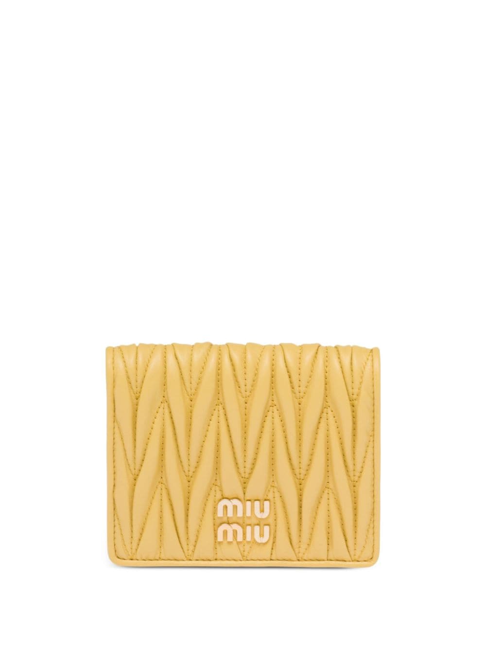 MIU MIU MATELASSÉ BI-FOLD LEATHER WALLET