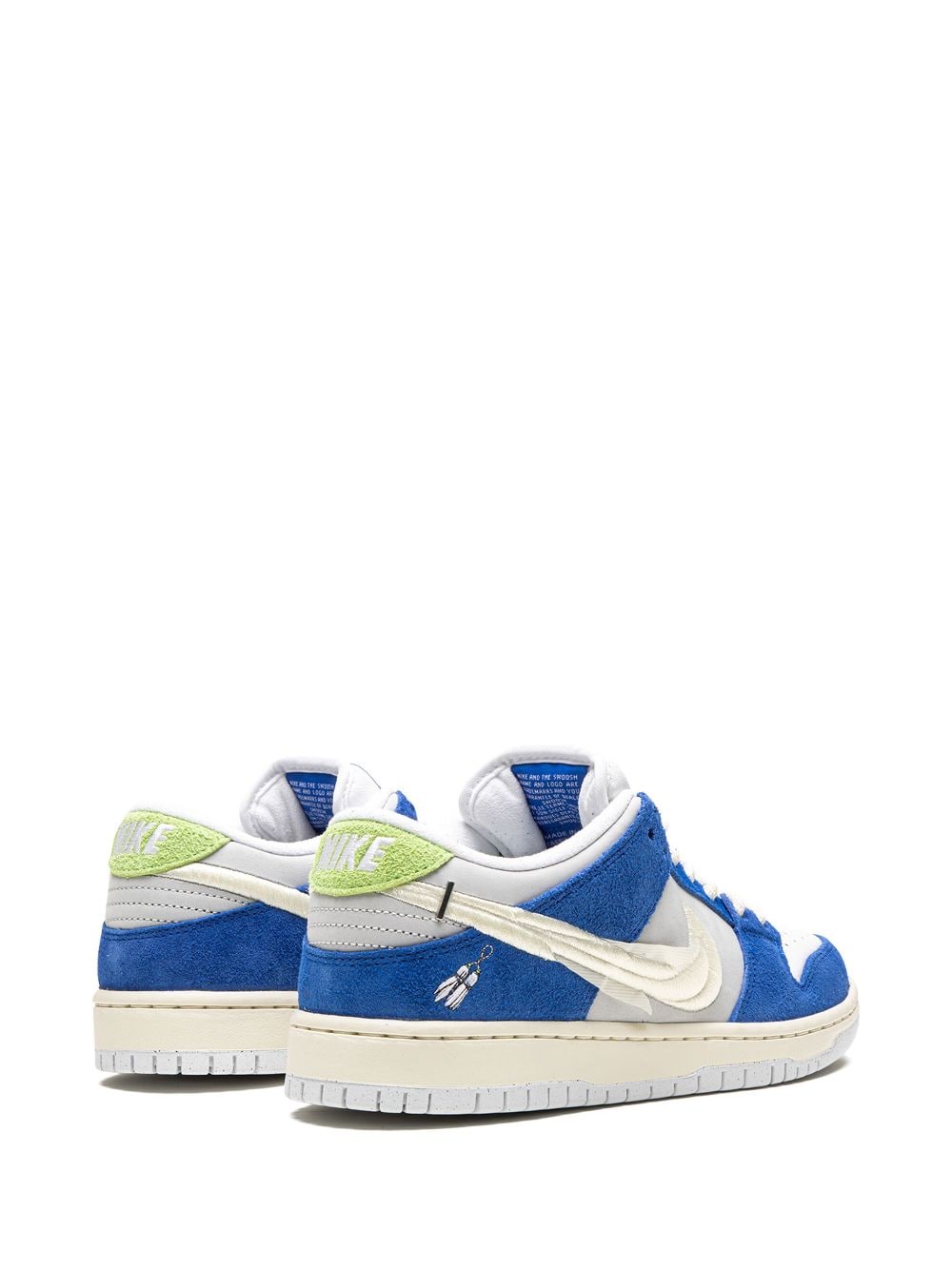 Shop Nike X Fly Streetwear Sb Dunk Low "gardenia" Sneakers In White