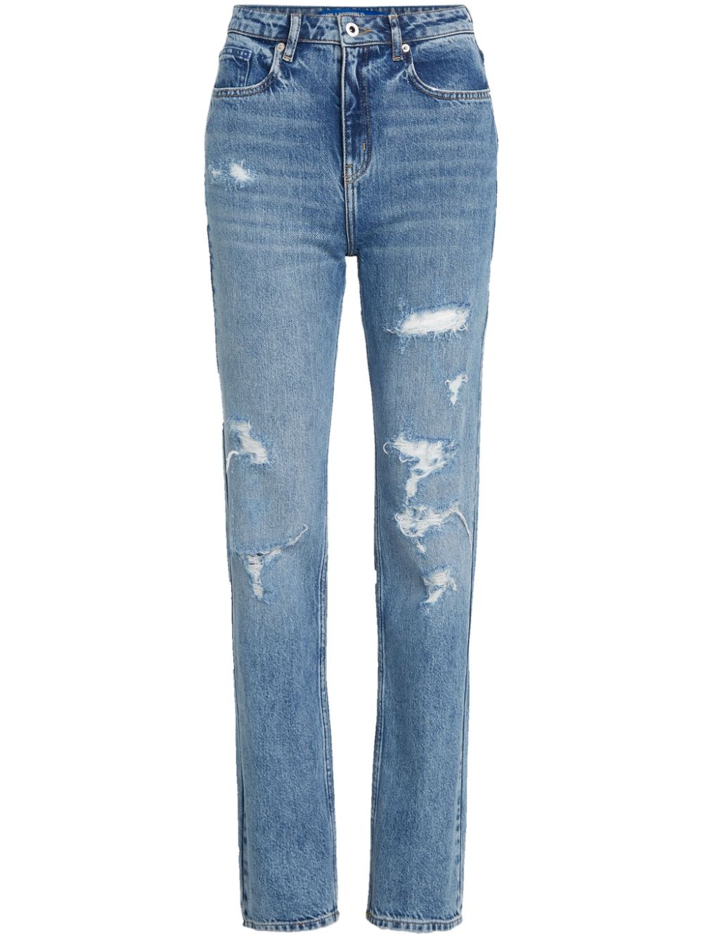 Karl Lagerfeld Jeans Woman Denim Trousers Blue Size 25w-30l Organic Cotton