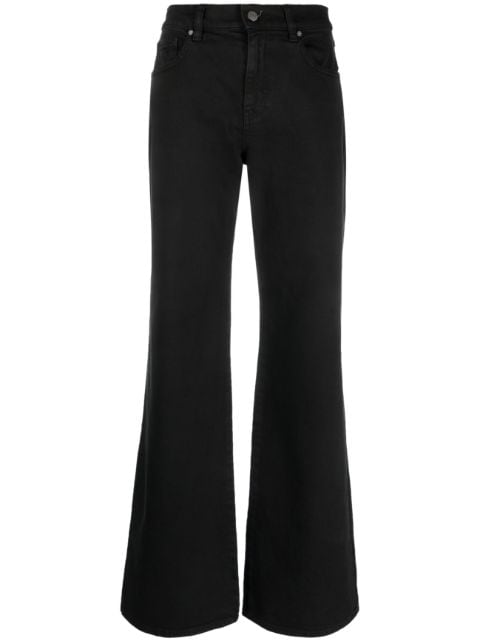 P.A.R.O.S.H. high-waisted flared denim trousers