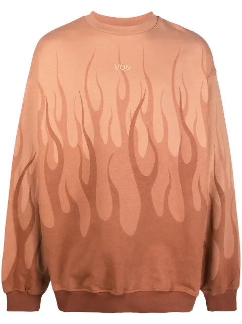 Vision Of Super sudadera con llamas estampadas 