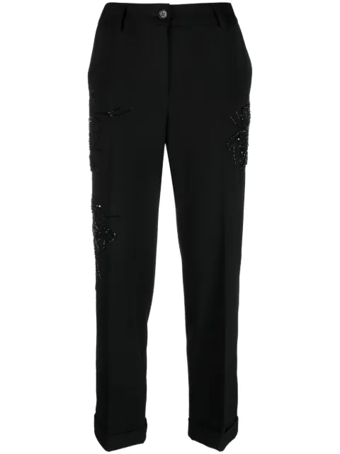 P.A.R.O.S.H. embroidered-detail cropped trousers