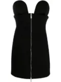 Off-White zipped strapless minidress - Black
