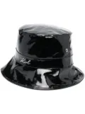 Karl Lagerfeld patent-finish bucket hat - Black
