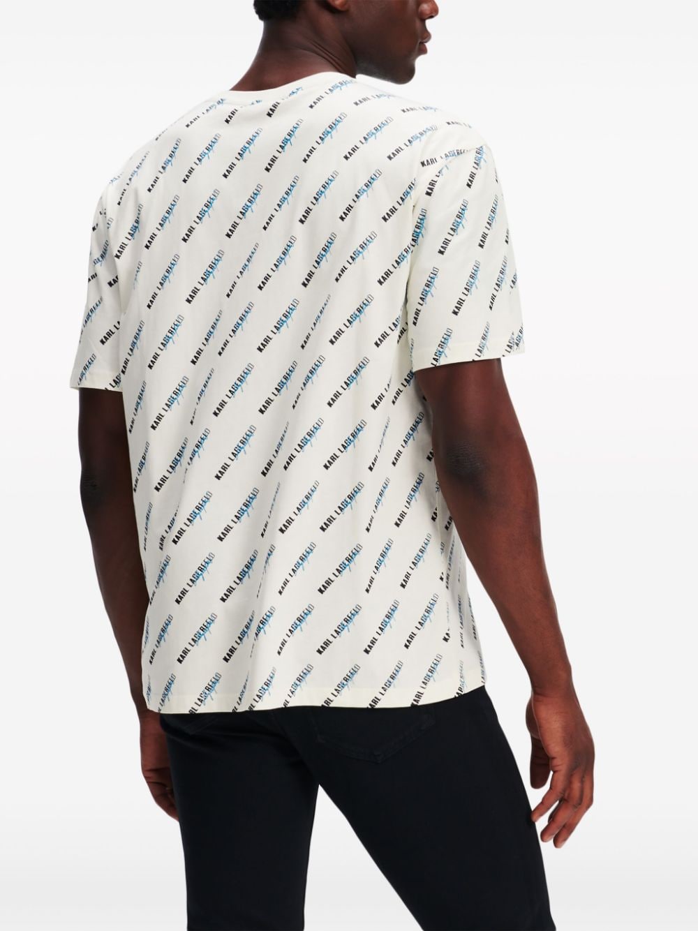 Karl Lagerfeld Katoenen T-shirt met logoprint Wit