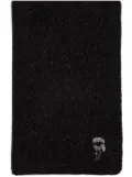 Karl Lagerfeld Ikon 2.0 metallic-thread scarf - Black