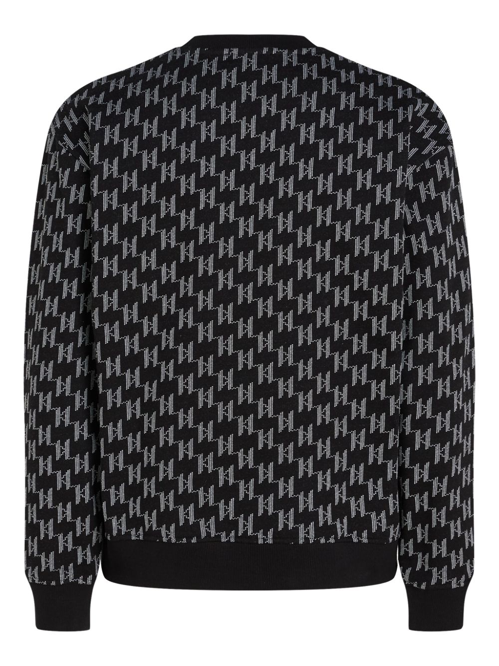 Karl Lagerfeld Sweater met monogram jacquard - Zwart