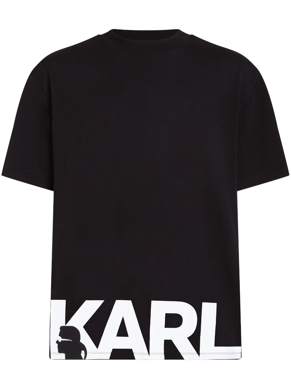 Karl Lagerfeld Logo-print Organic Cotton T-shirt In Black