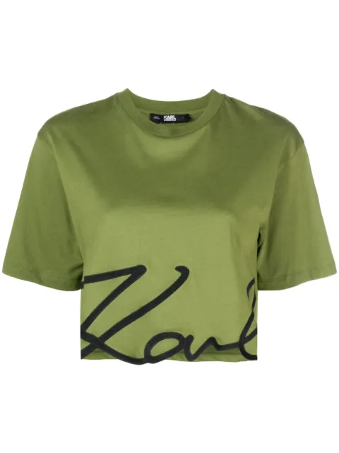 Karl Lagerfeld playera corta con logo estampado