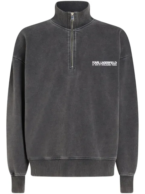 Karl Lagerfeld half-zip organic cotton sweatshirt
