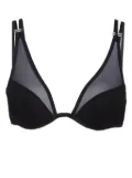 Karl Lagerfeld sheer demi-cup bra - Black