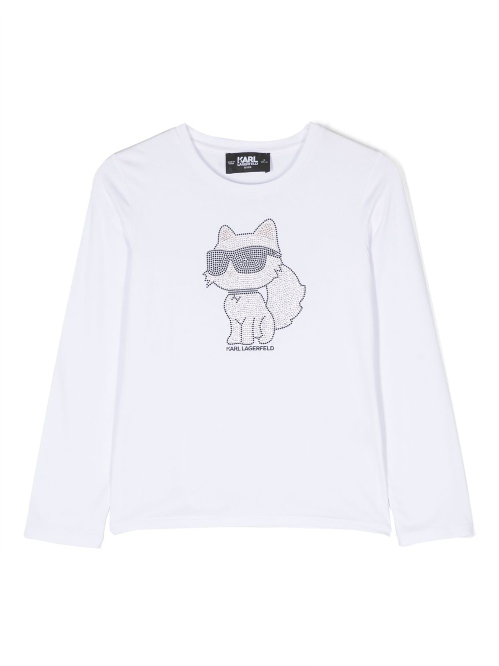 Karl Lagerfeld Kids Choupette studded T-shirt - White