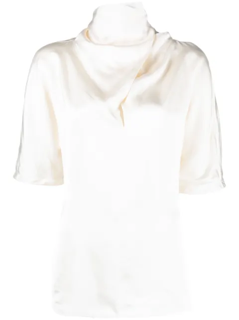 Jil Sander high-neck silk blouse