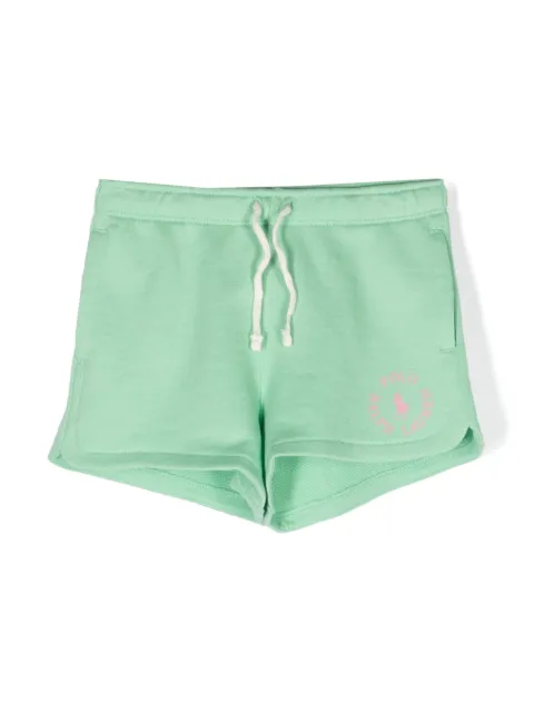 POLO RALPH LAUREN KIDS logo-print drawstring cotton shorts