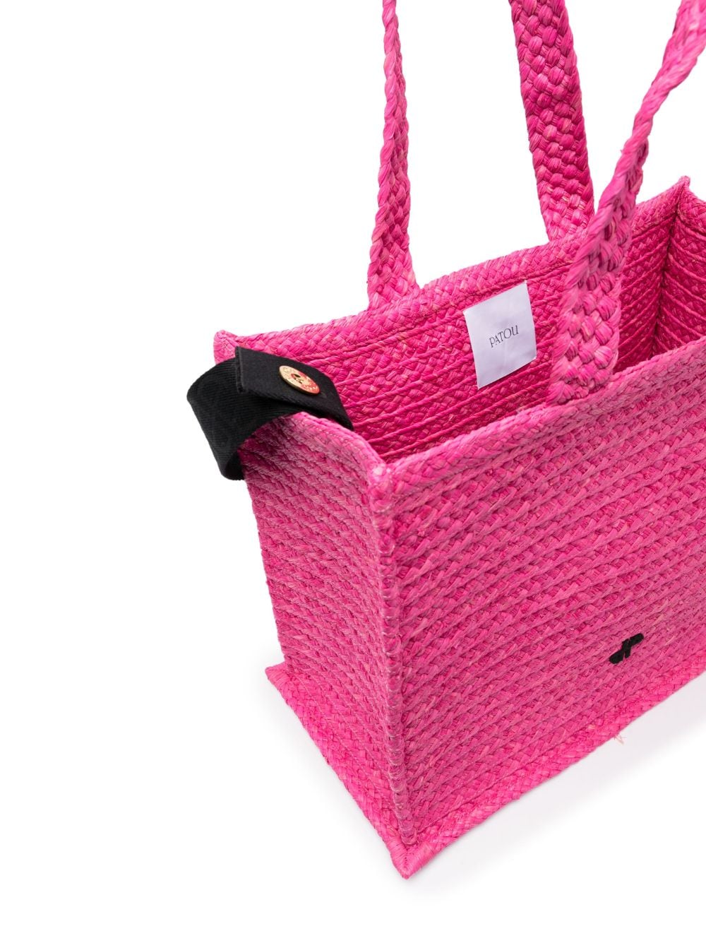 Shop Patou Jp Raffia Tote Bag In Pink