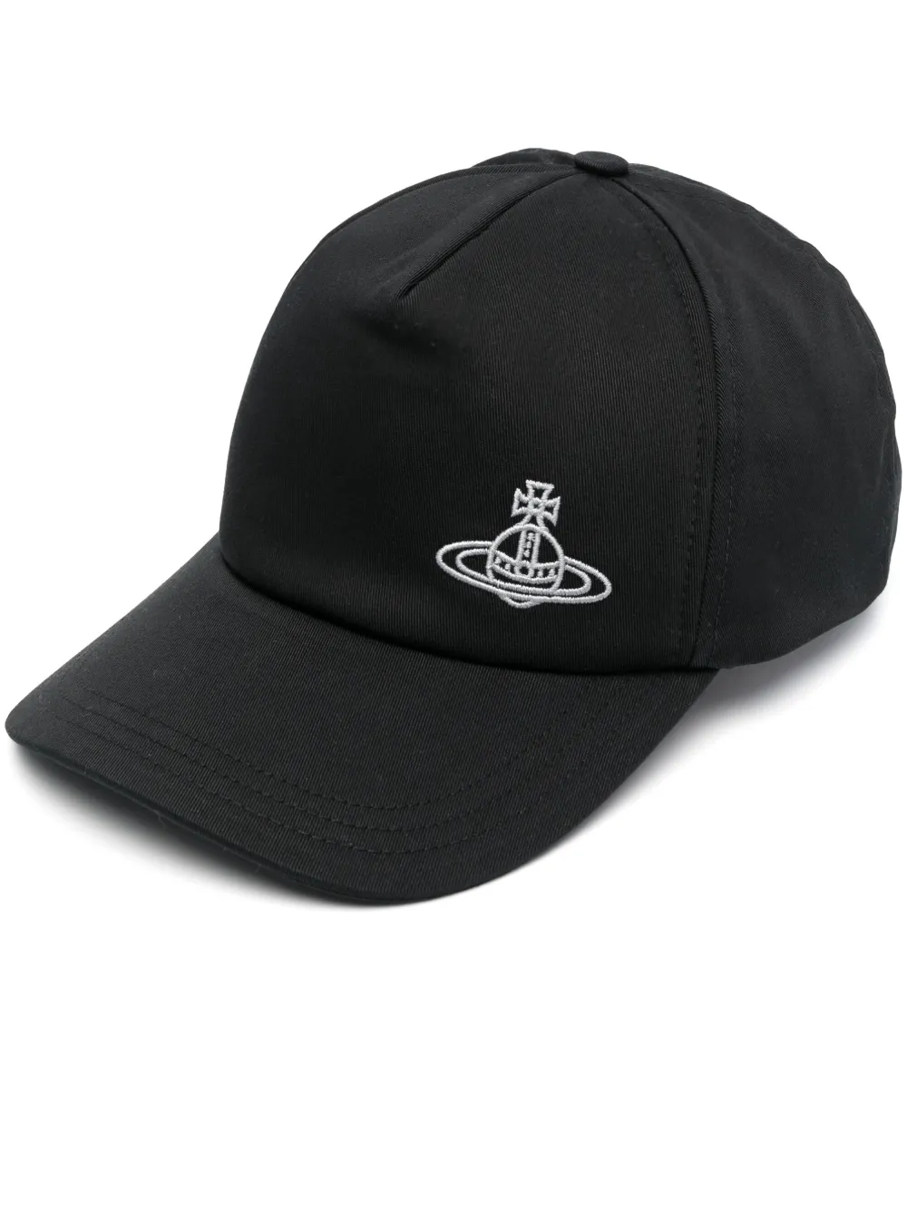 Vivienne Westwood Logo-embroidered Cotton Cap In Black